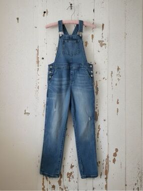 Girls Denim Overalls - L (10-12)